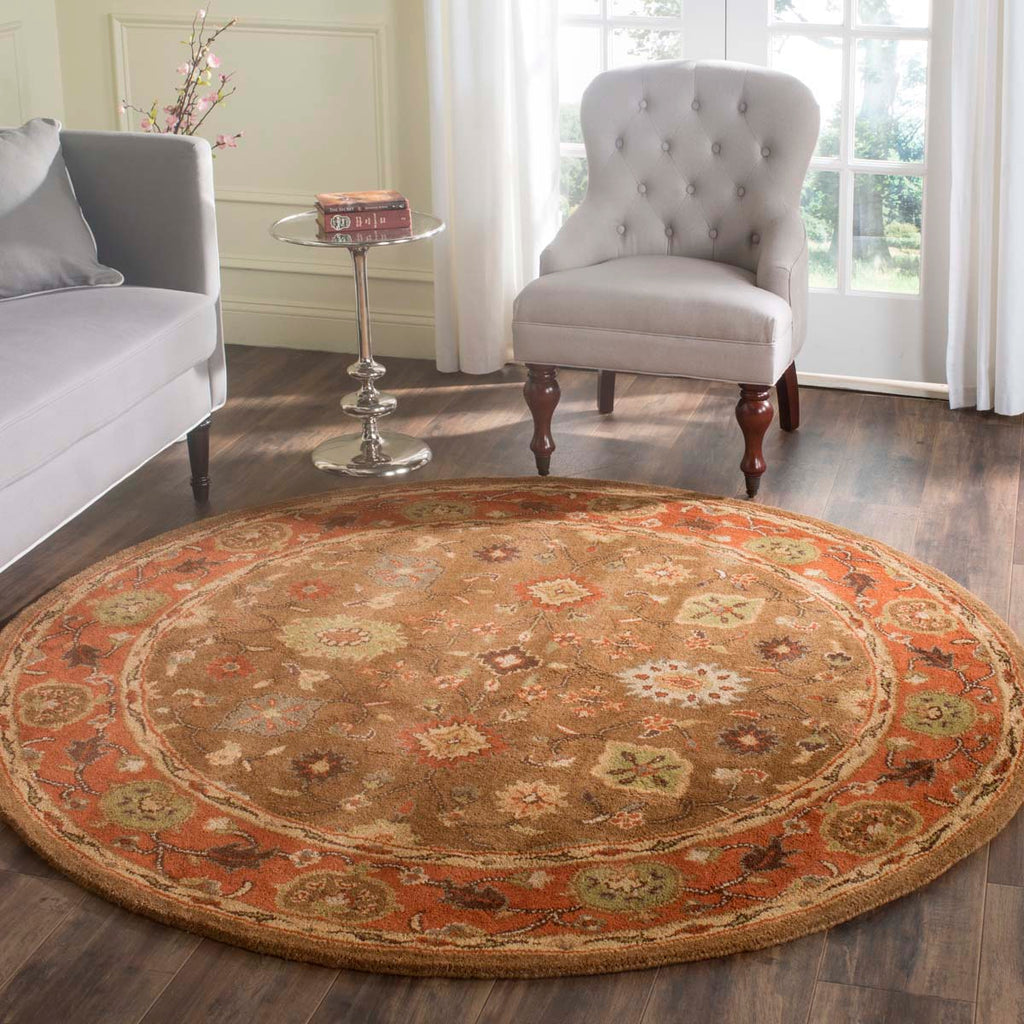 Safavieh Heritage Rug Collection HG952A - Moss / Rust