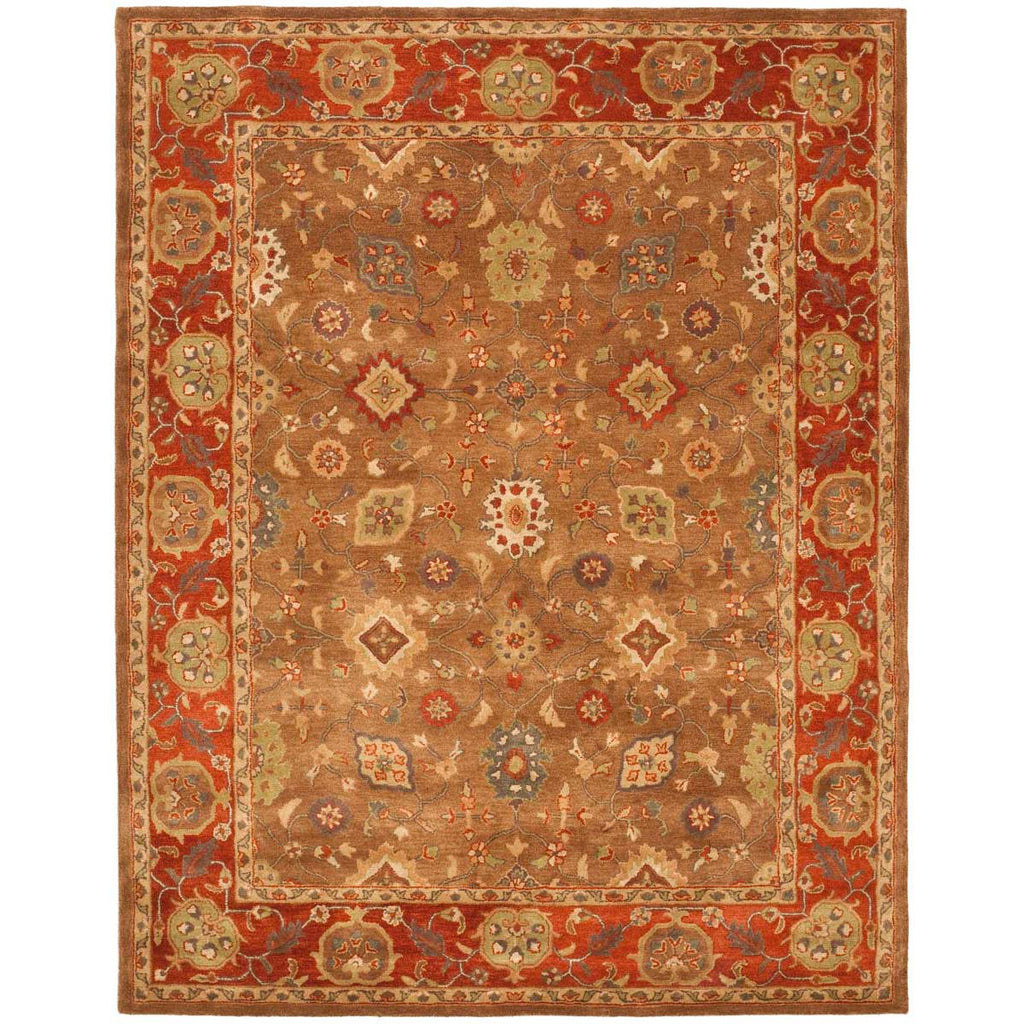 Safavieh Heritage Rug Collection HG952A - Moss / Rust