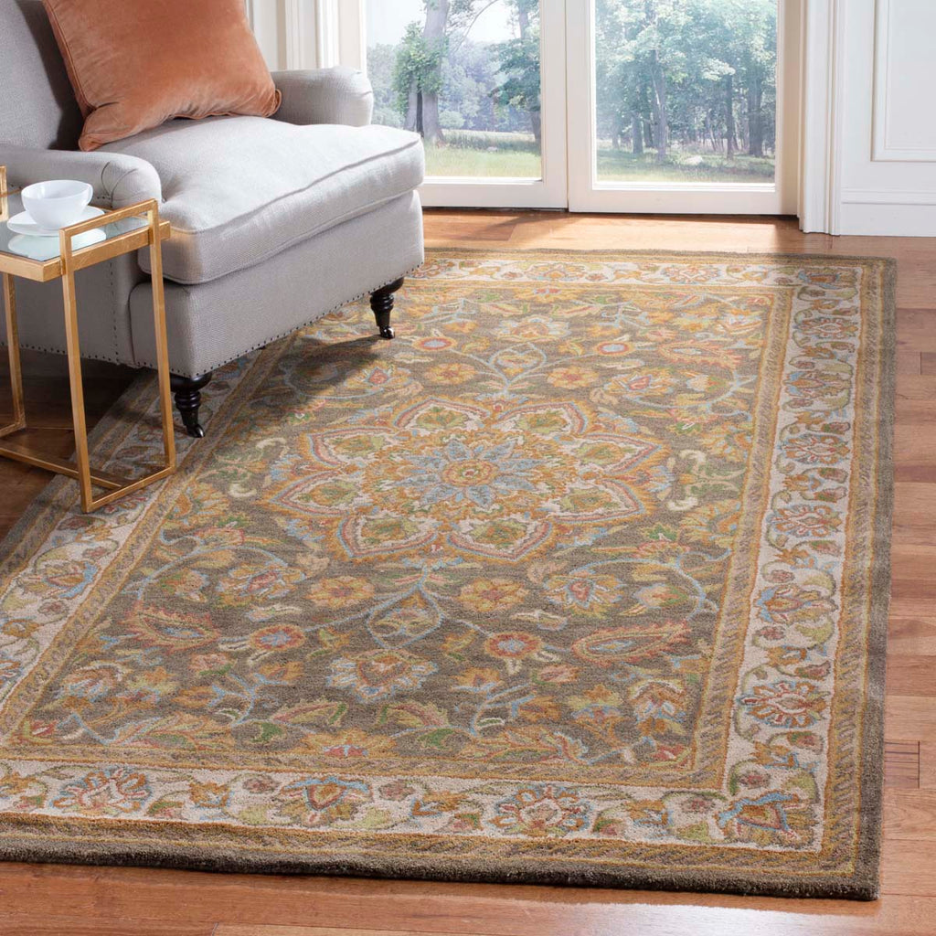 Safavieh Heritage Rug Collection HG954A - Green / Taupe