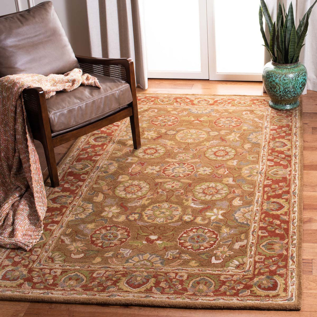 Safavieh Heritage Rug Collection HG963A - Beige / Rust