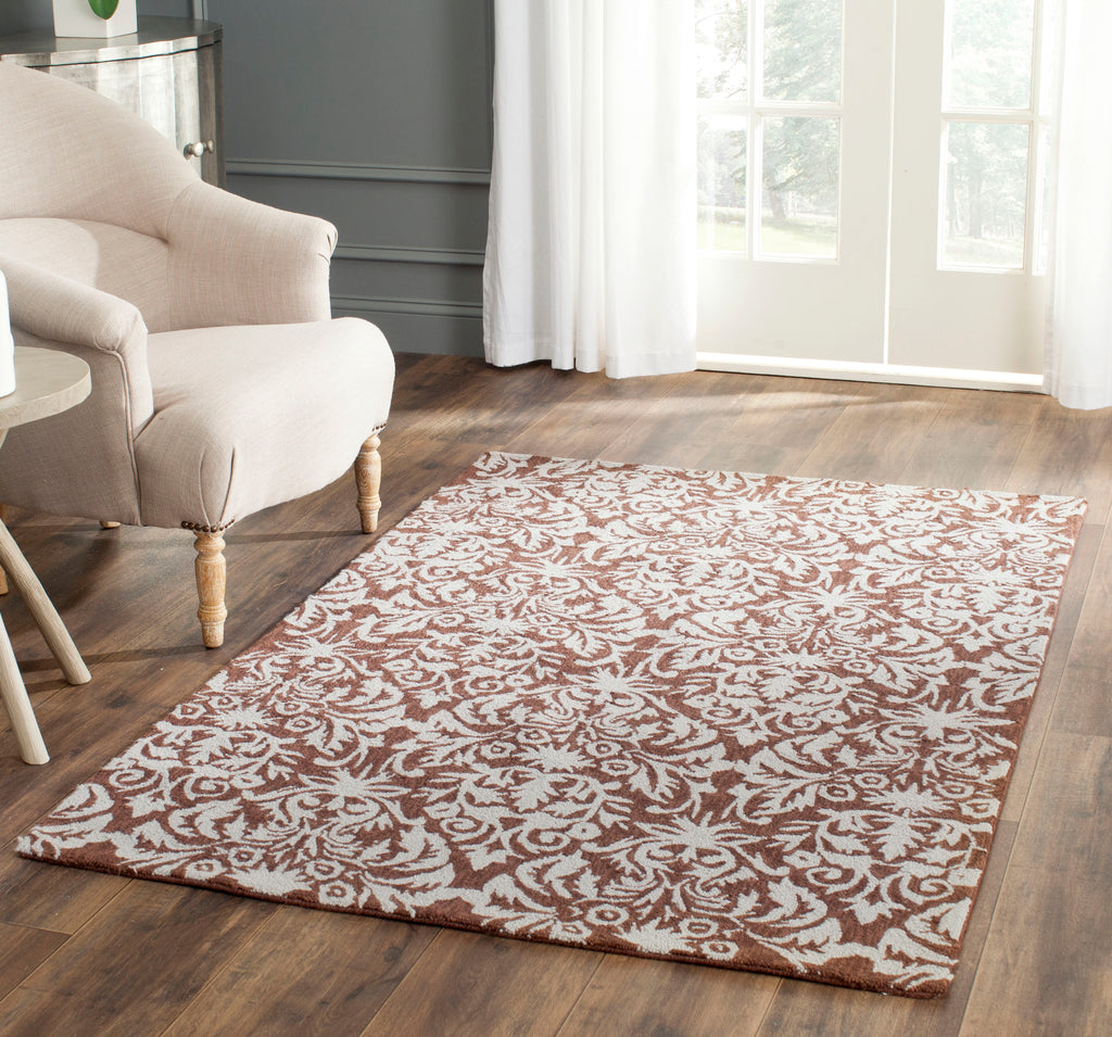 Elegant Area Rug, HK368B, 120 X 180 cm in Brown / Grey