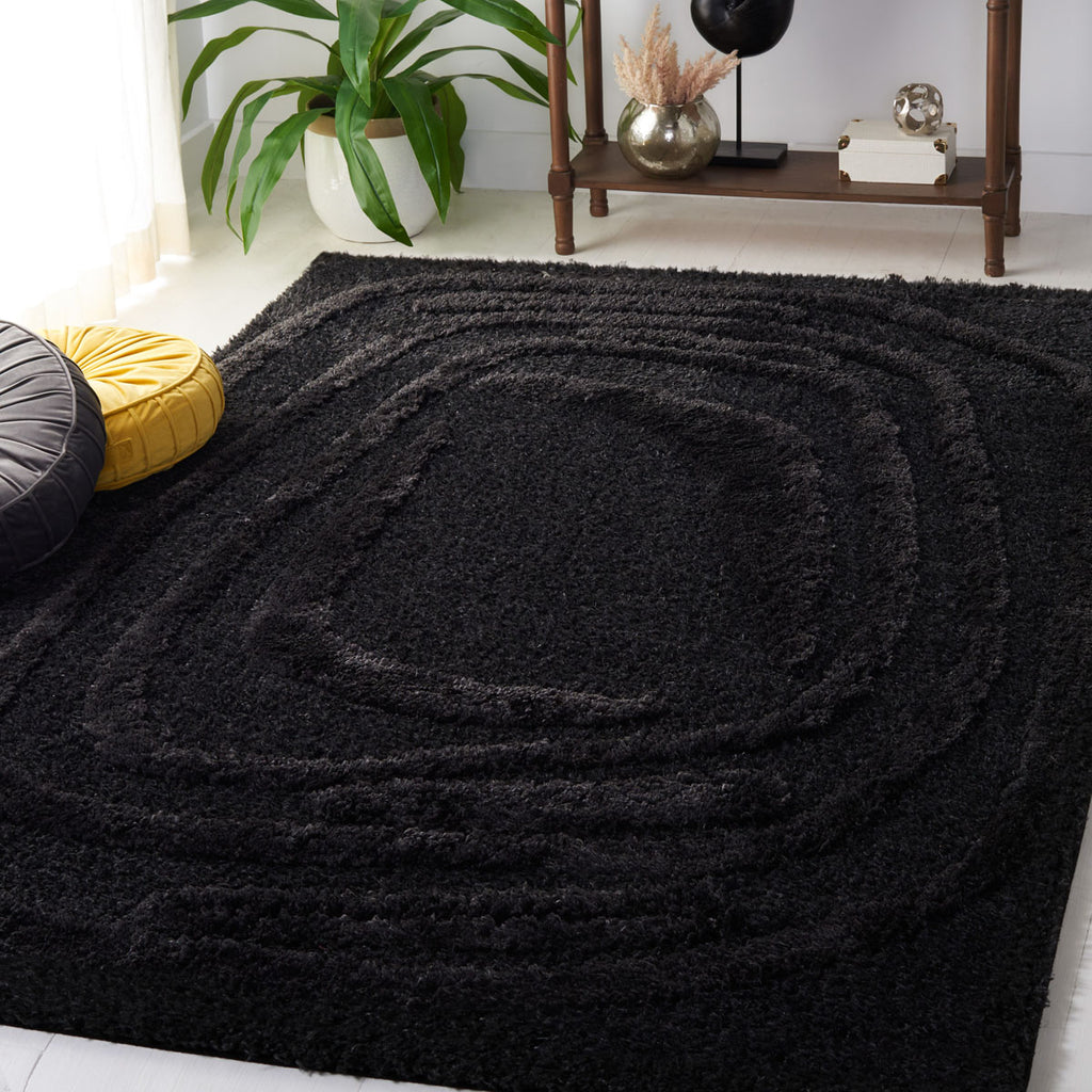 Safavieh Hi-Lo Shag Rug Collection: HLS214Z - Black