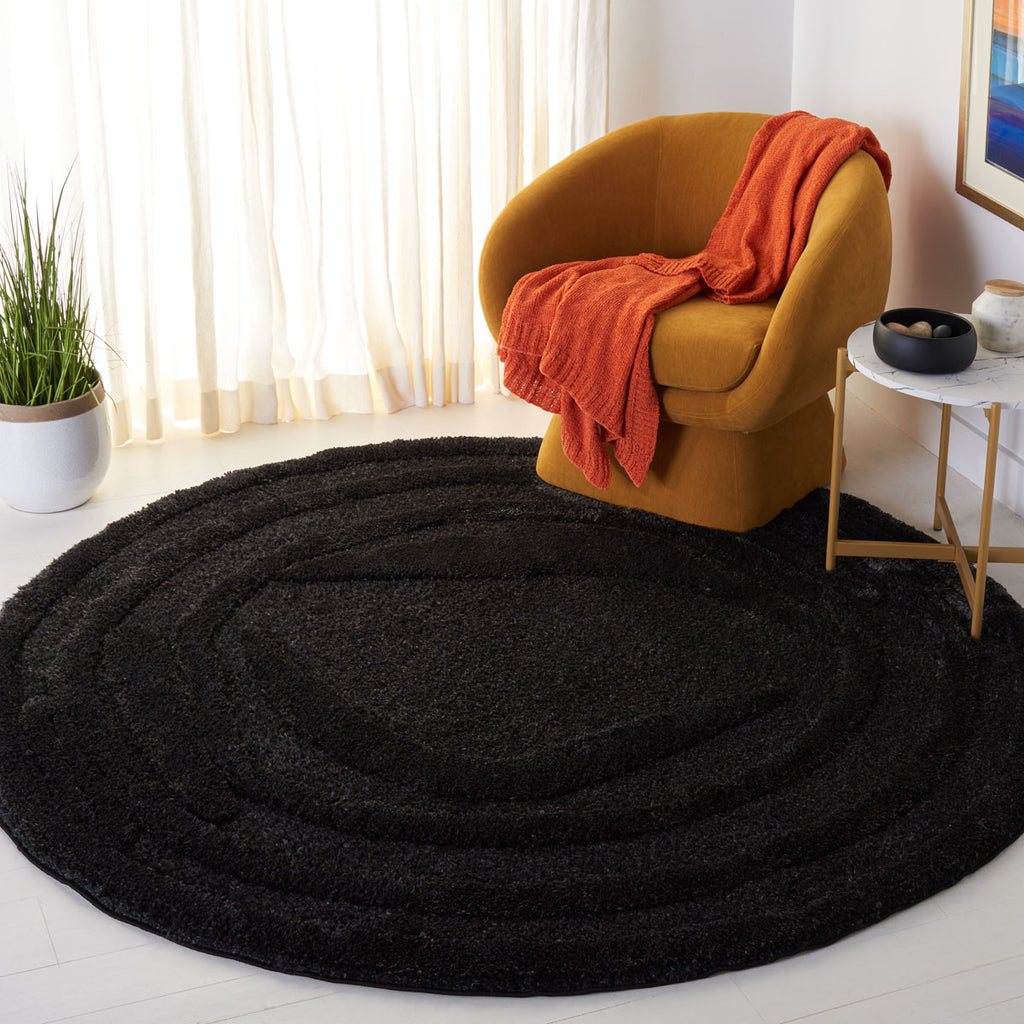 Safavieh Hi-Lo Shag Rug Collection: HLS214Z - Black