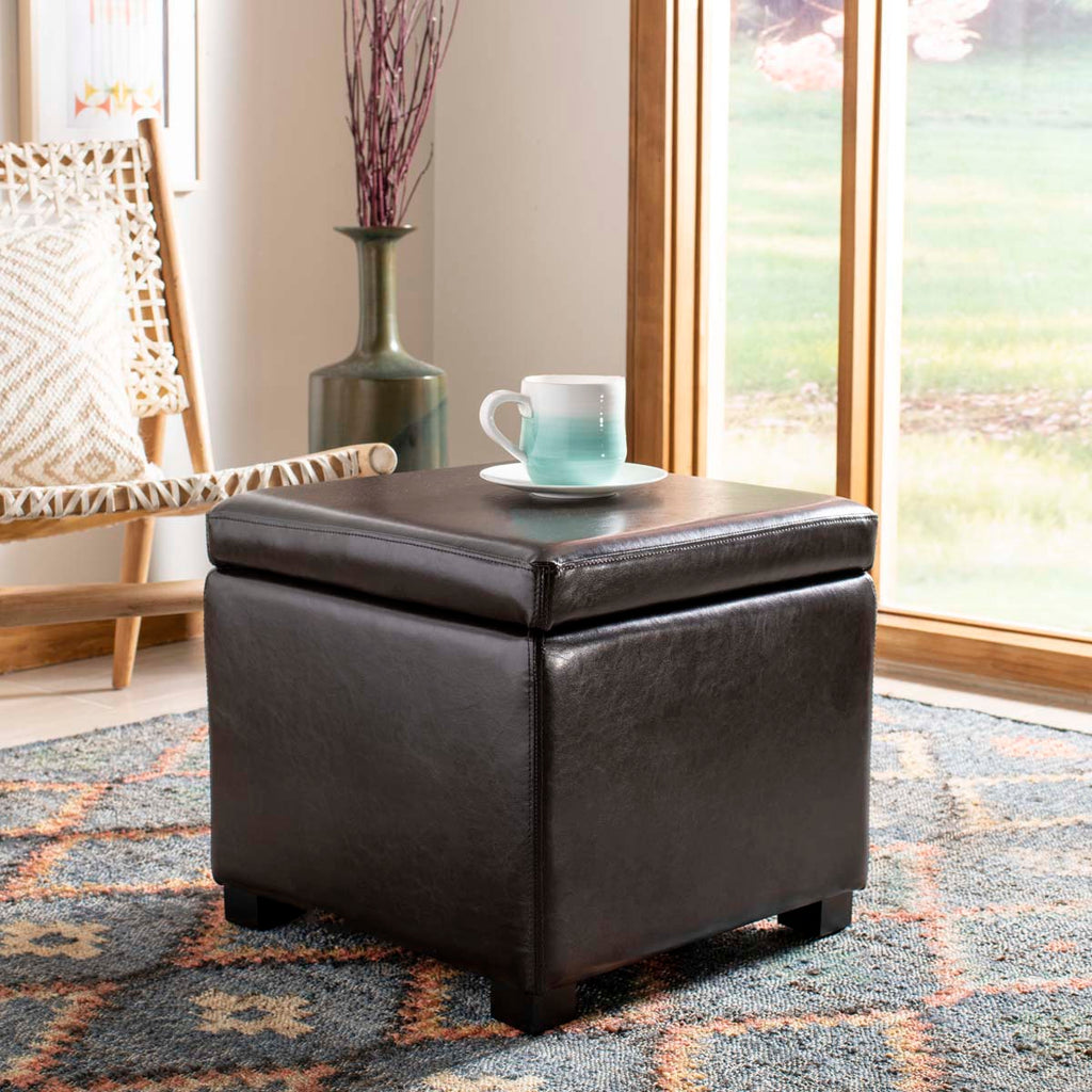 Safavieh Jonathan Flip Top Ottoman - Brown