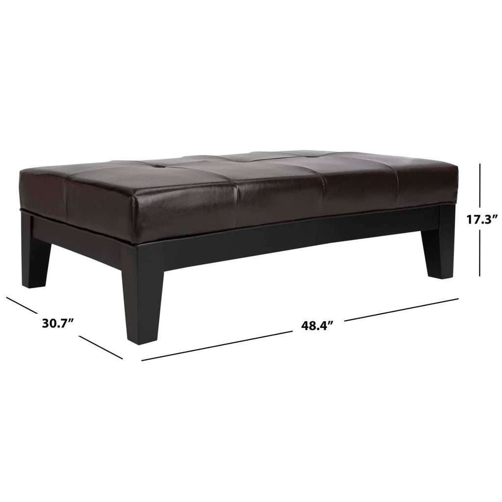 Safavieh Jordan Cocktail Ottoman - Brown