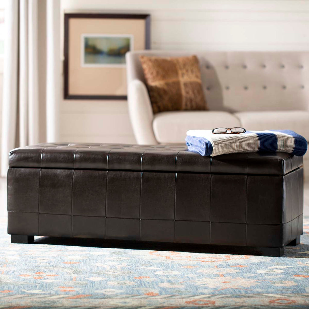 Safavieh Large Manhattan Storage Bench - Brown