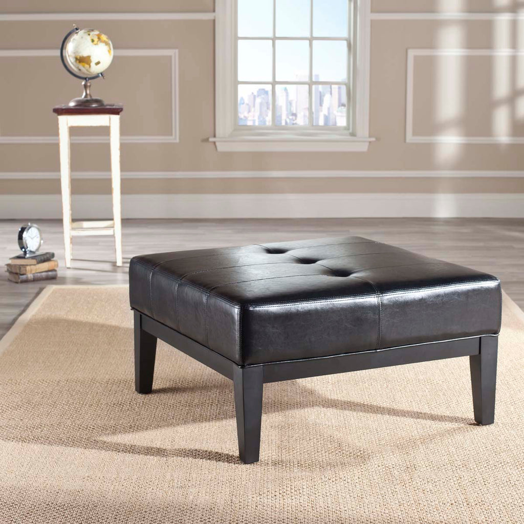 Safavieh Fulton Sq Cocktail Ottoman Small - Black