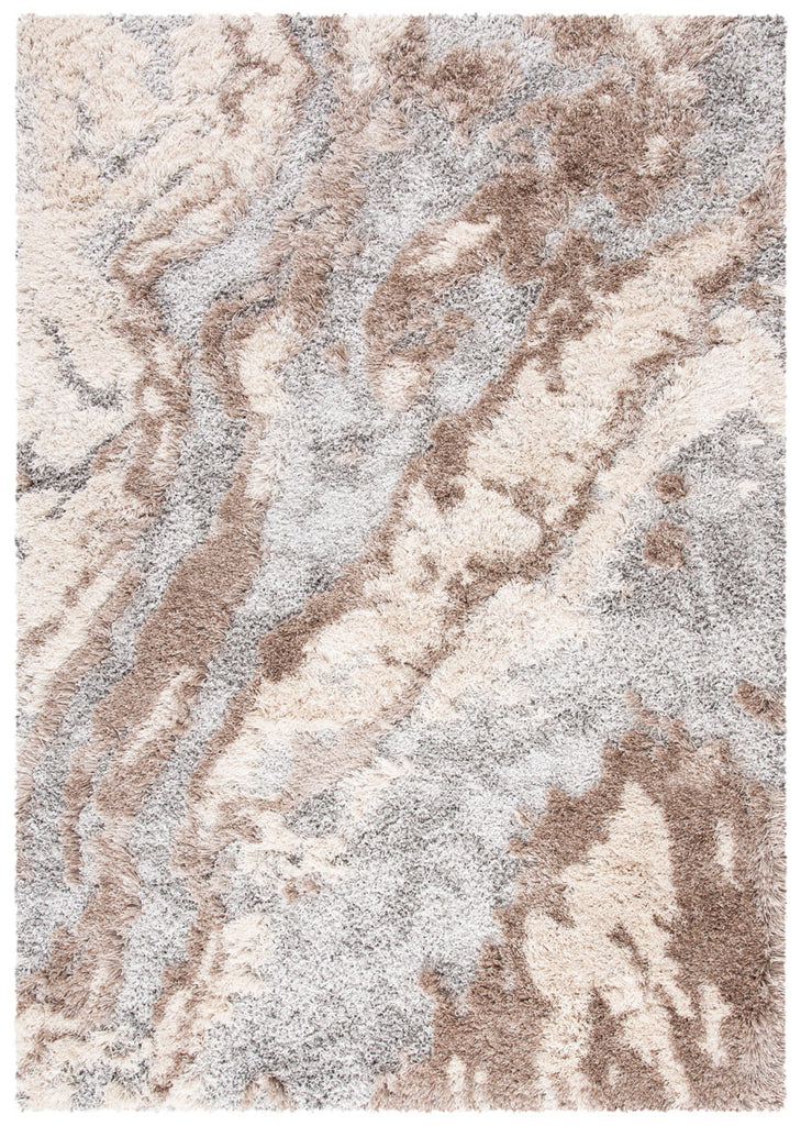 Safavieh Horizon Shag Rug Collection: HZN890E - Taupe / Blue