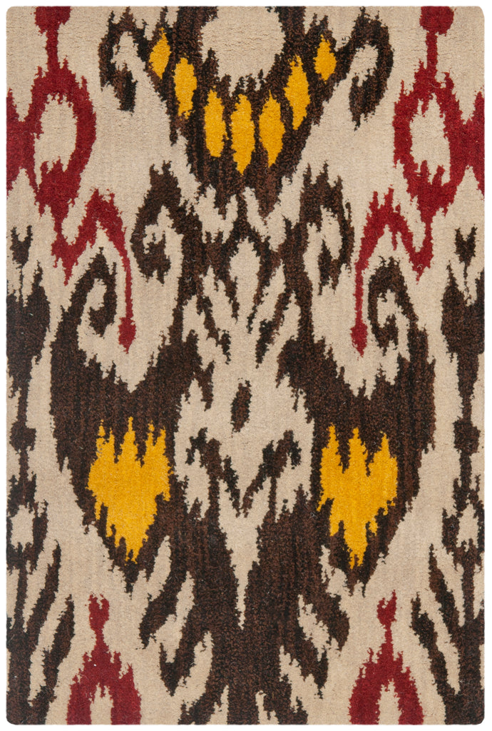 Contemporary Area Rug, IKT216 - Beige / Brown