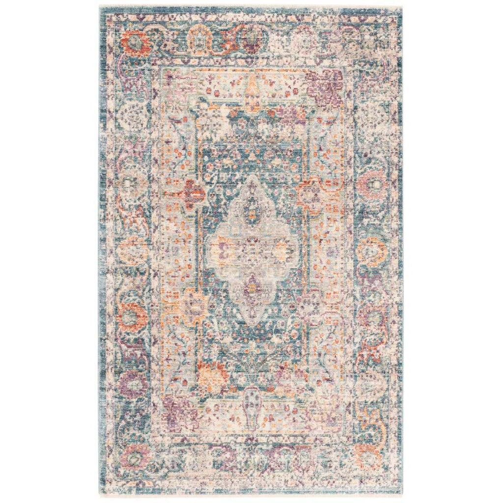 Safavieh Illusion Rug Collection ILL704K - Teal / Cream