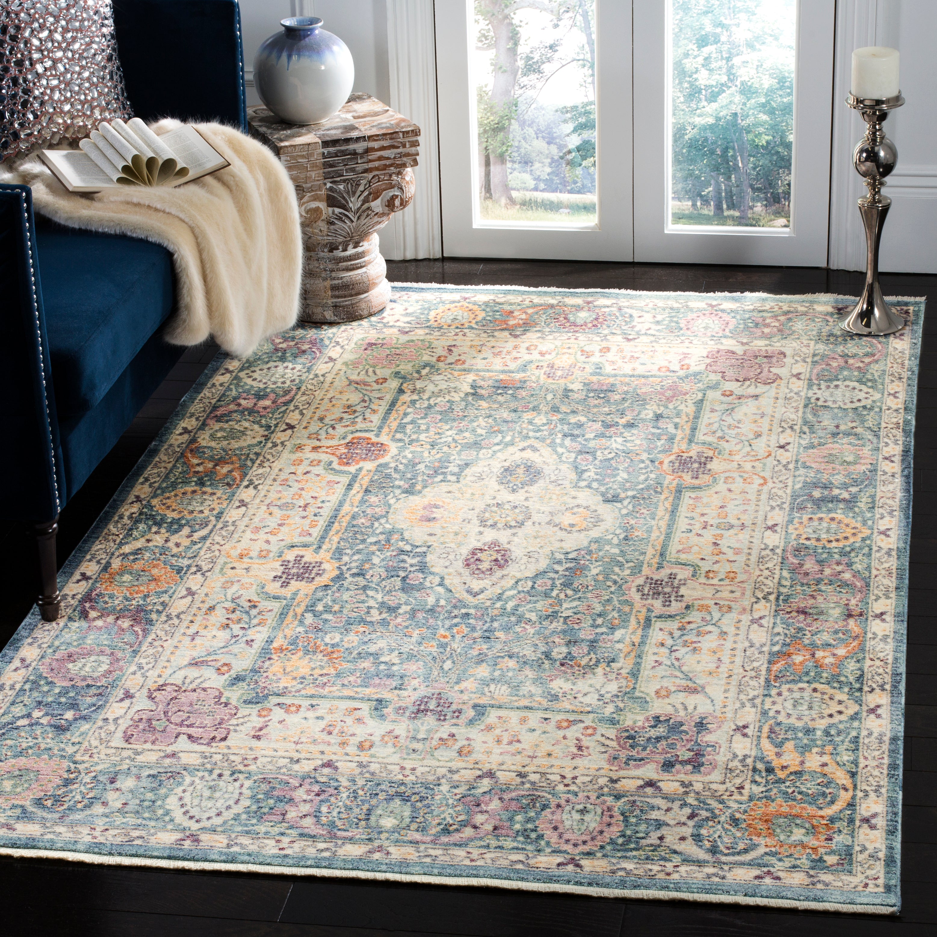 Safavieh Illusion Rug Collection ILL704K - Teal / Cream – Safavieh Home