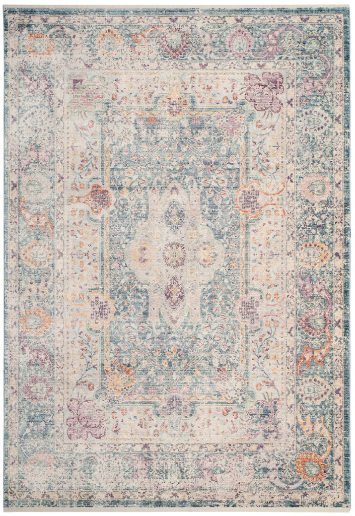 Safavieh Illusion Rug Collection ILL704K - Teal / Cream