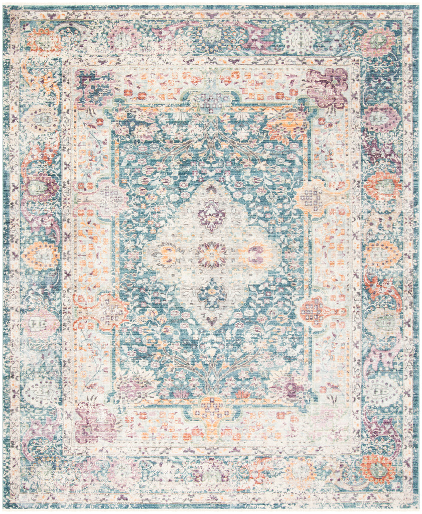 Safavieh Illusion Rug Collection ILL704K - Teal / Cream