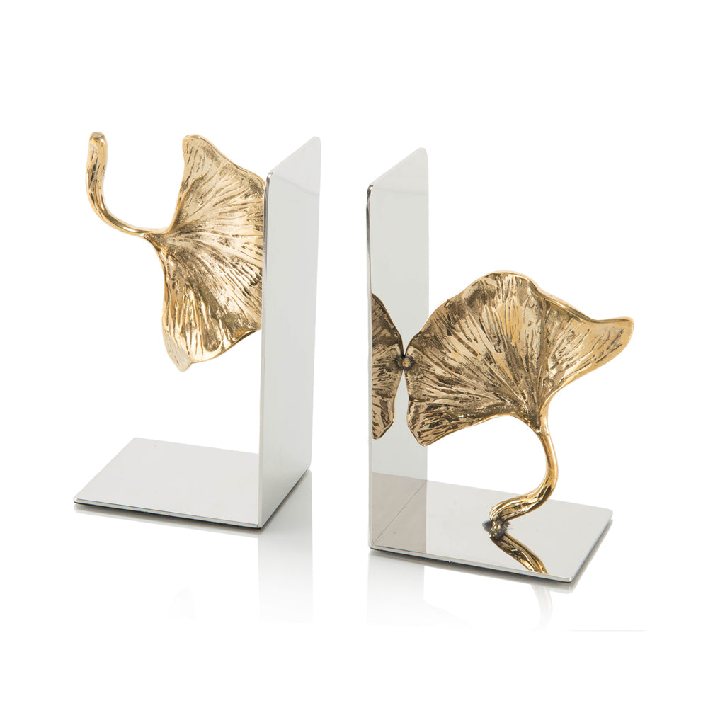 Pair Of Ginkgo Leaf Bookends | John-Richard - JRA-10145S2