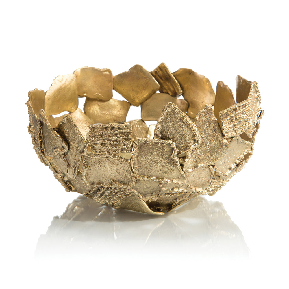 Texture And Shape Brass Wide Bowl | John-Richard - JRA-10679