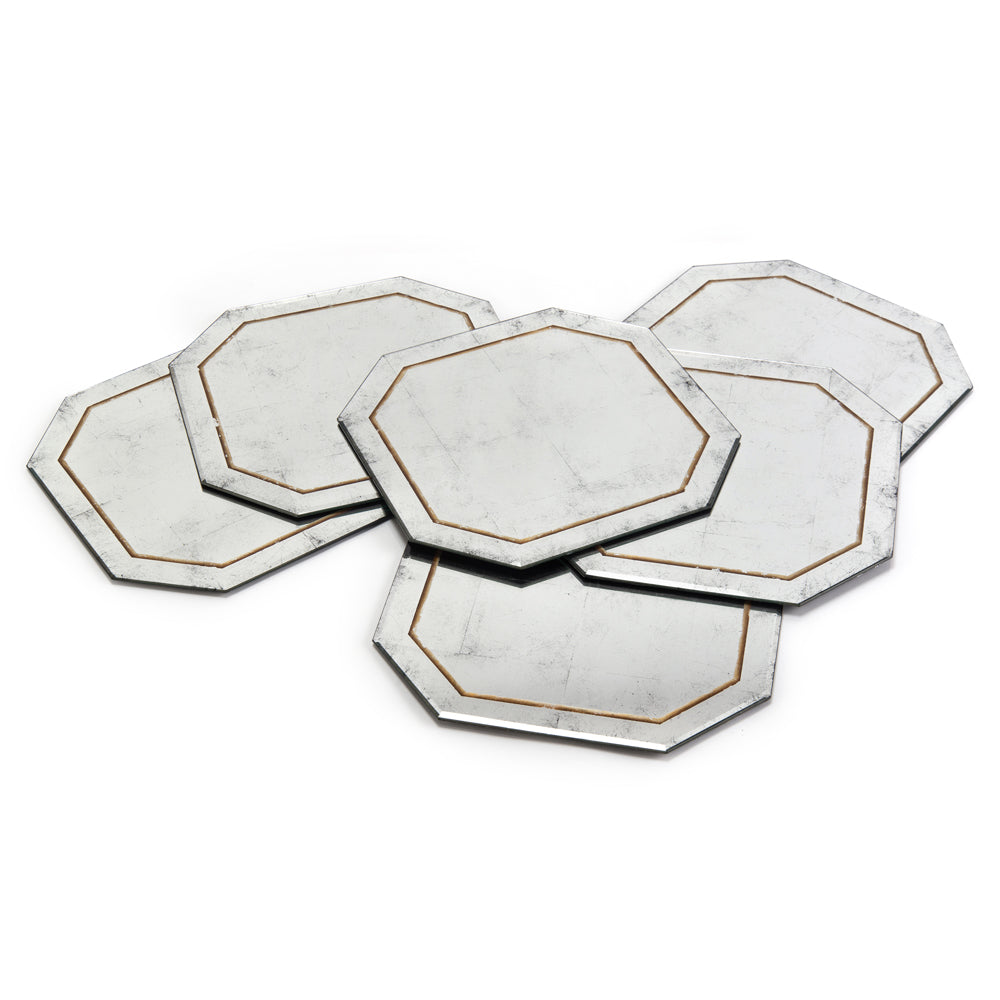 Set Of Six Eglomise Placemats | John-Richard - JRA-10949S6