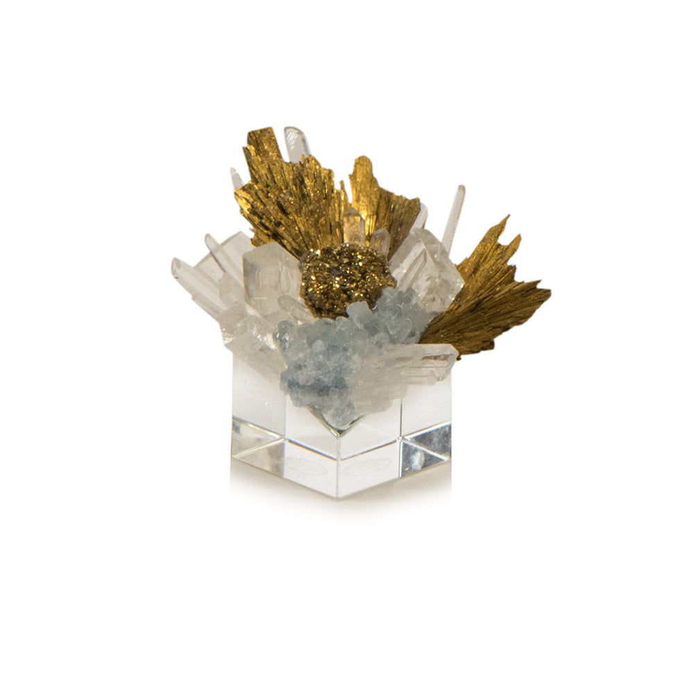 Stone Cluster In Clear, Yellow Quartz, And Gold | John-Richard - JRA-11193