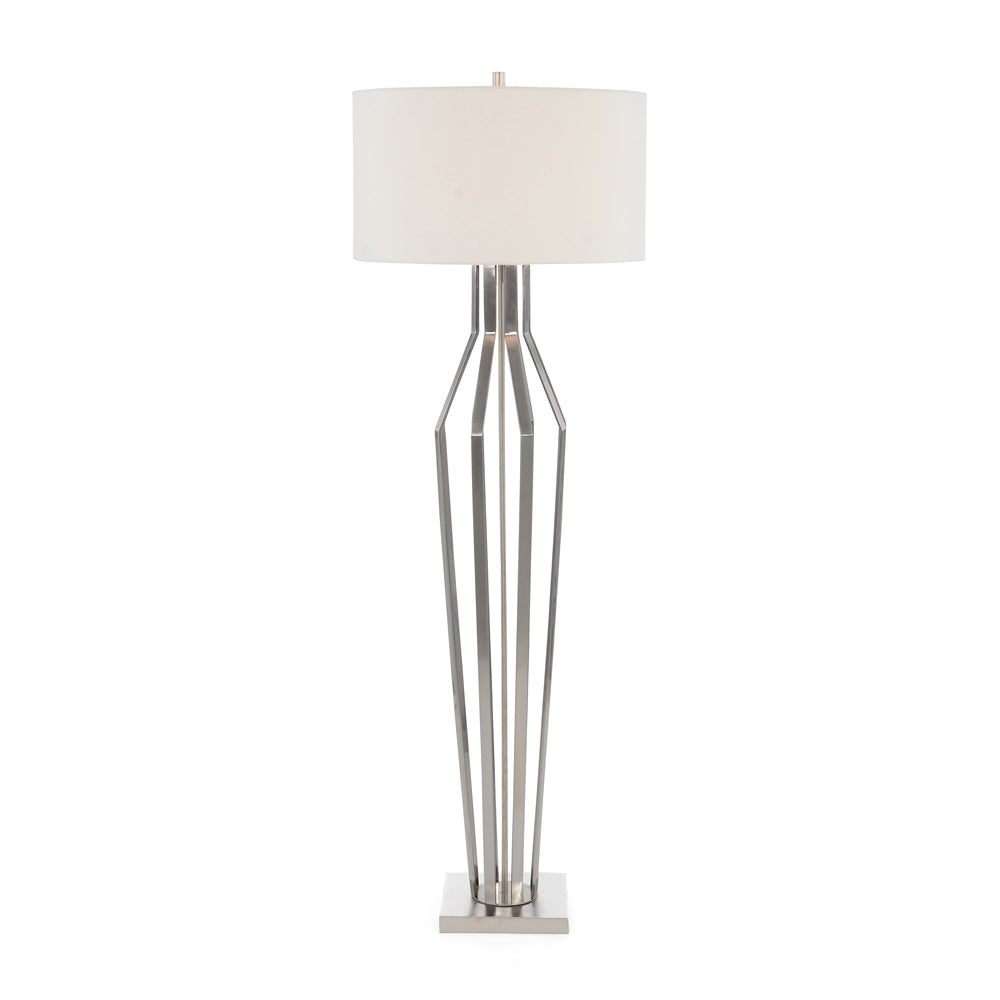 Curved Frame Stainless Steel Floor Lamp | John-Richard - JRL-10420