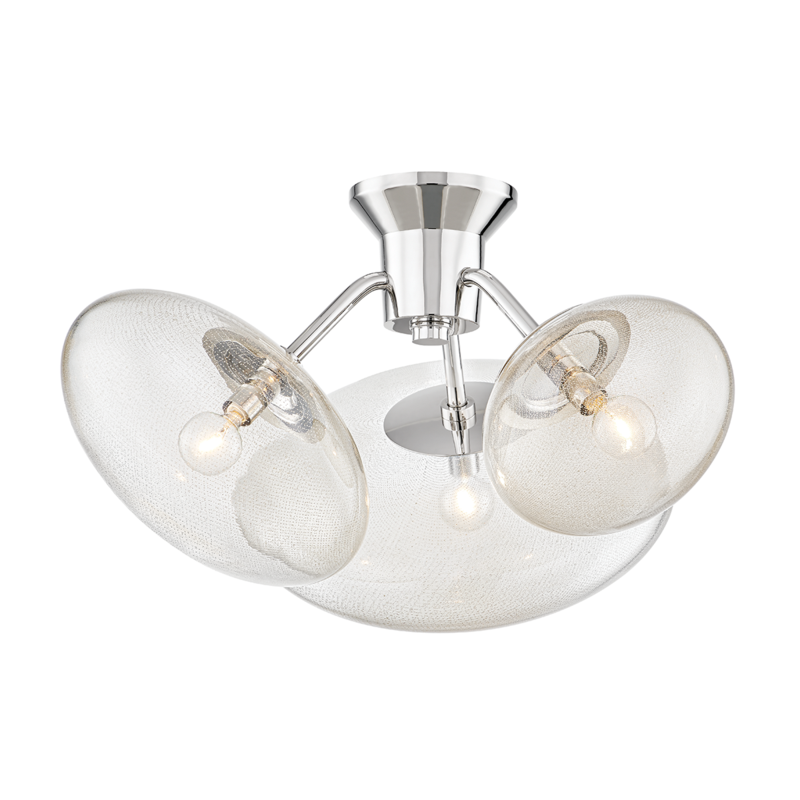 Hudson Valley Lighting 3 Light Flush Mount - Polished Nickel