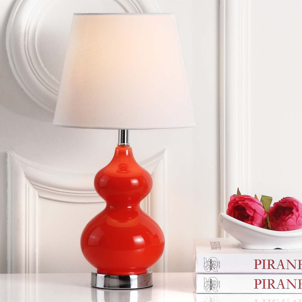 Safavieh Eva Double Mini Table Lamp-Orange