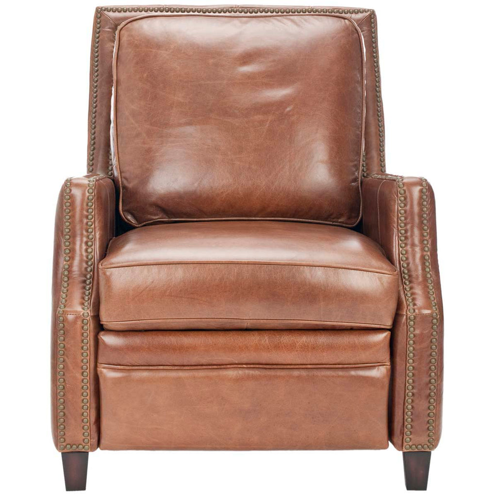 Safavieh Couture Buddy Leather Recliner - Coffee