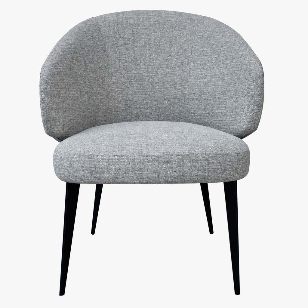 Safavieh Bosco Curved Accent Chair-Light Grey / Black