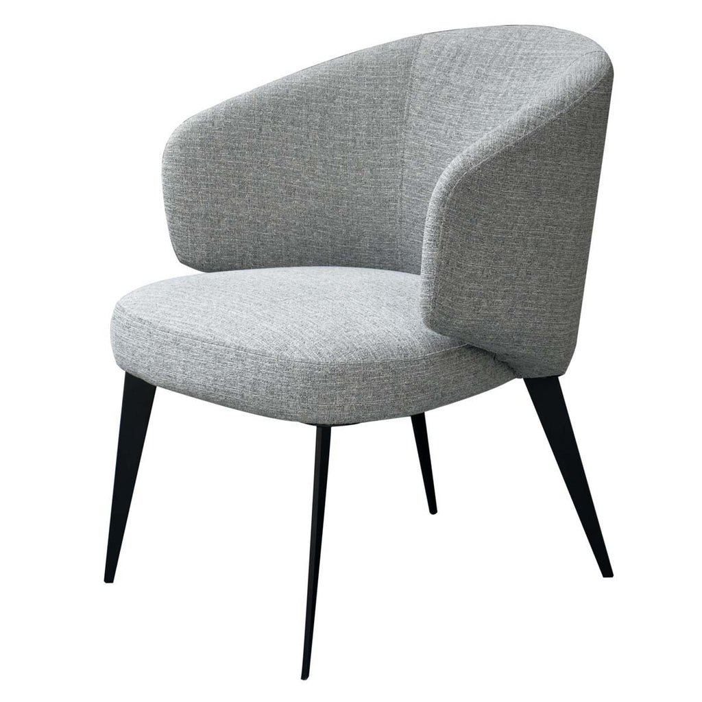 Safavieh Bosco Curved Accent Chair-Light Grey / Black