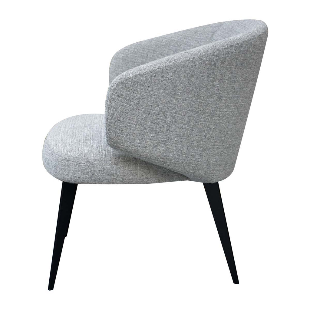 Safavieh Bosco Curved Accent Chair-Light Grey / Black