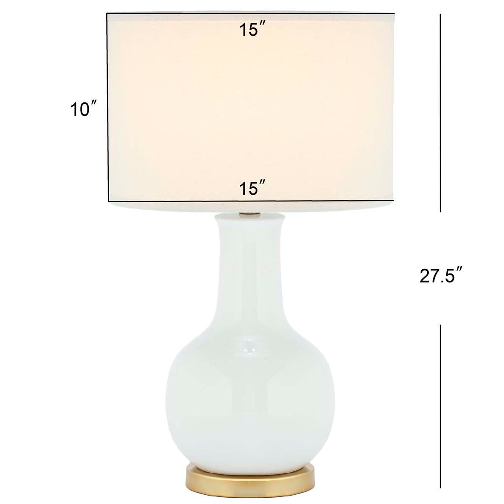 Safavieh Disney White 27.5 Inch H Ceramic Paris Lamp-White