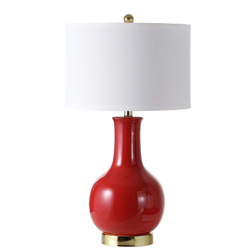 Safavieh Red 27.5 Inch H Ceramic Paris Lamp-Red