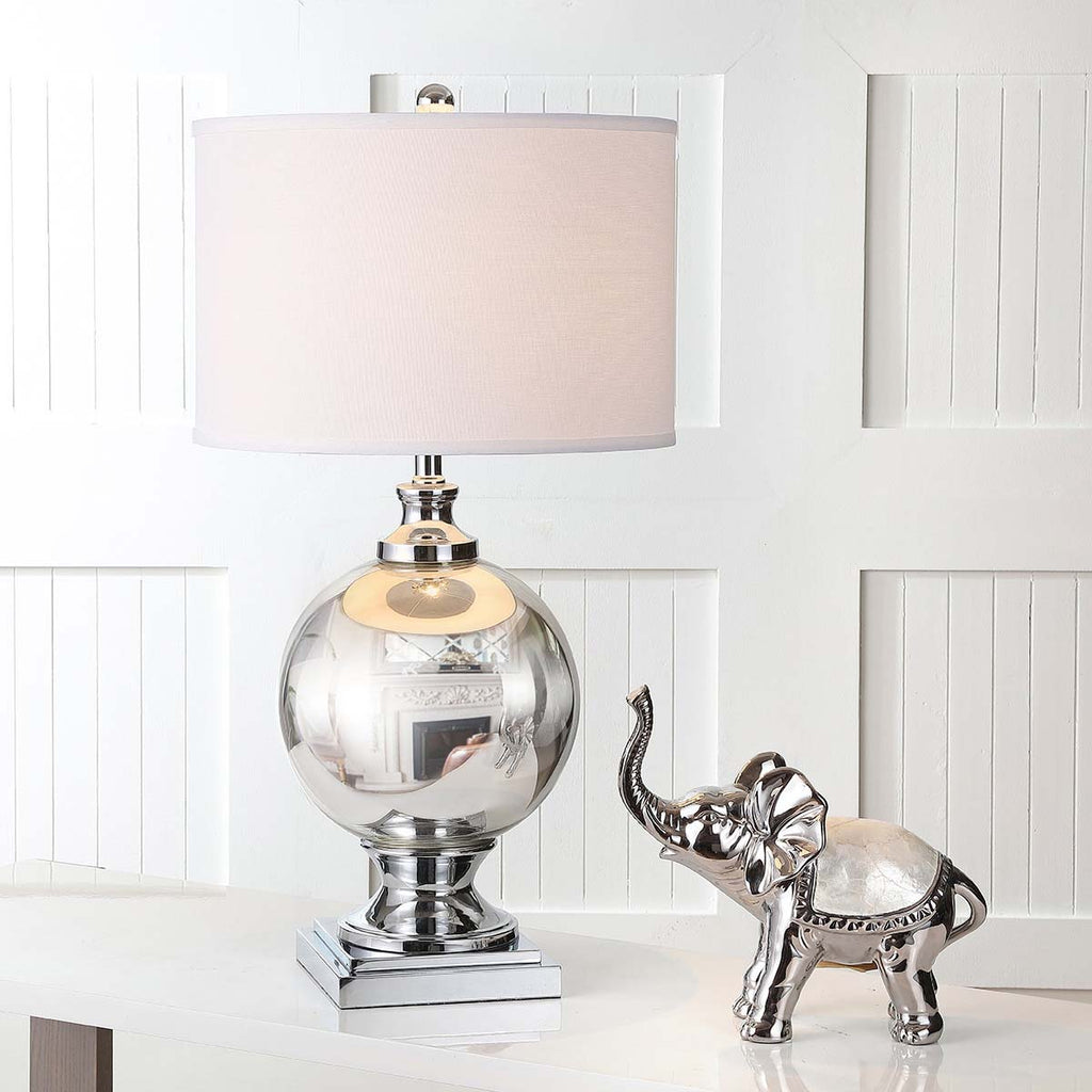 Safavieh Alcott 28 Inch H Mercury Glass Table Lamp -Silver