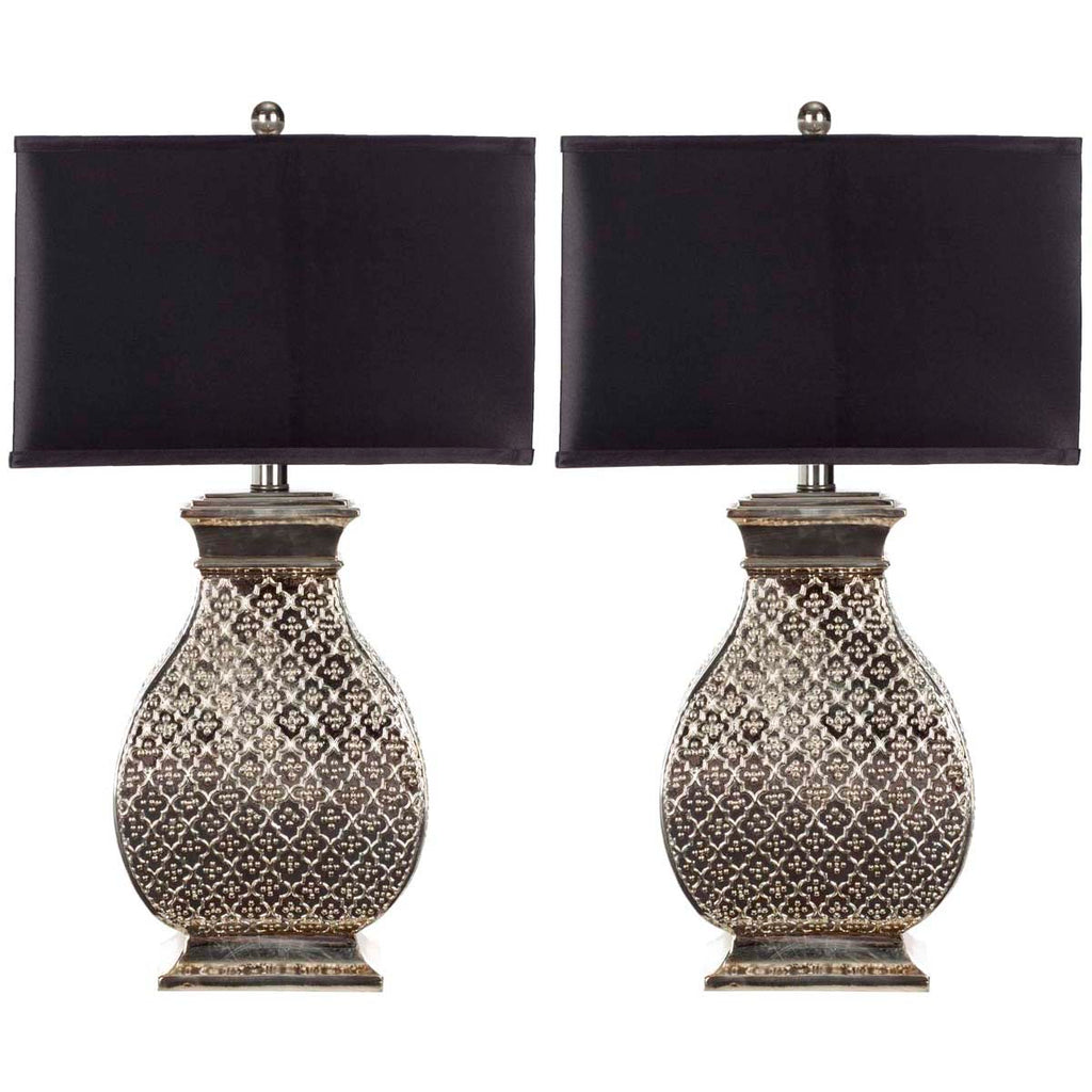 Safavieh Malaga 29 Inch H Silver Table Lamp-Antique Silver (Set of 2)