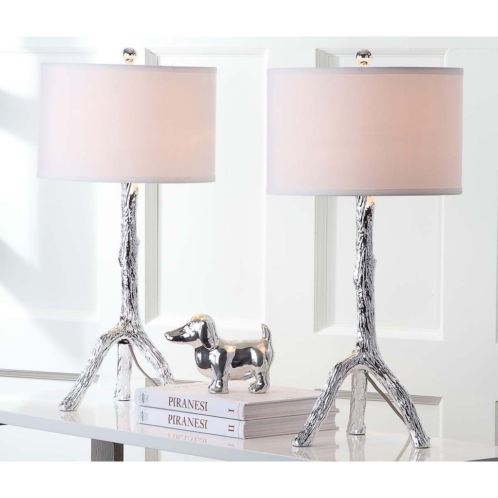 Safavieh Silver 29 Inch H Branch Table Lamp-Silver (Set of 2)