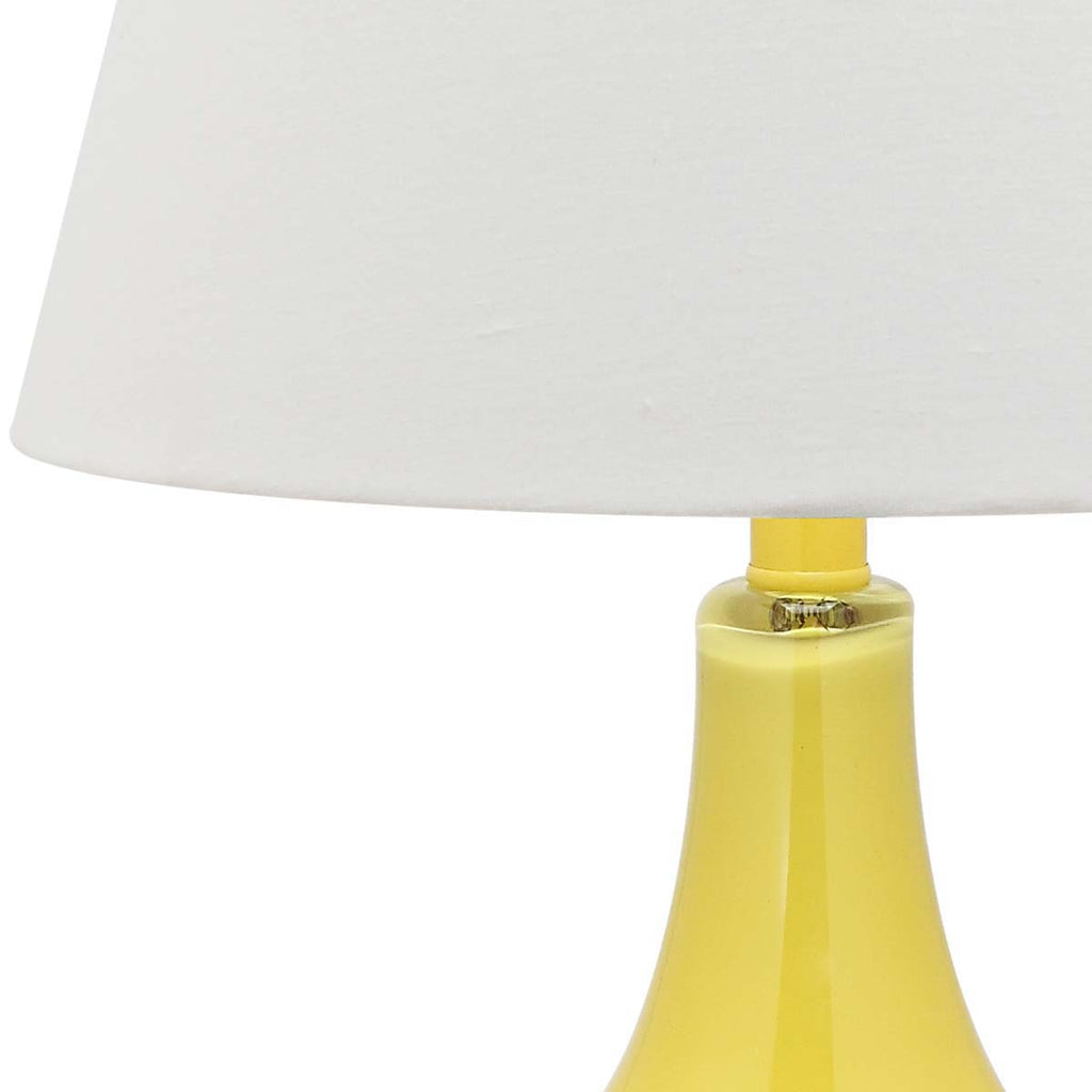 Safavieh Amy 24 Inch H Gourd Glass Lamp - Yellow (Set of 2)