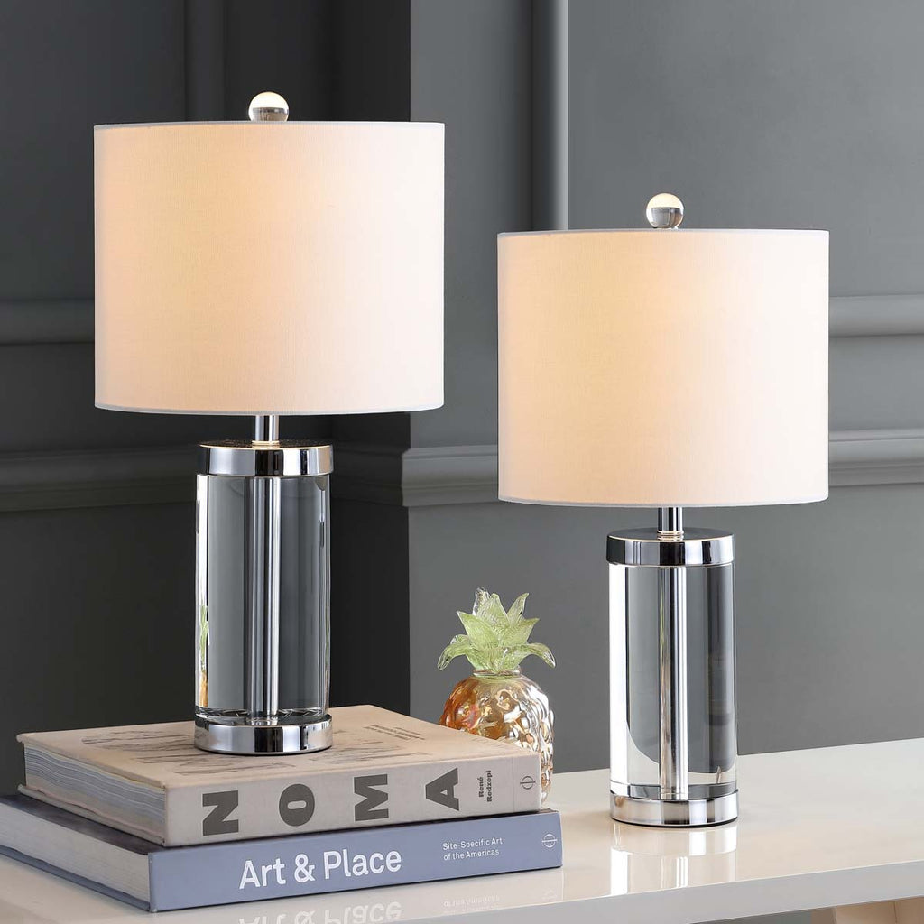 Safavieh Laurie 20 Inch H Crystal Table Lamp-Clear (Set of 2)