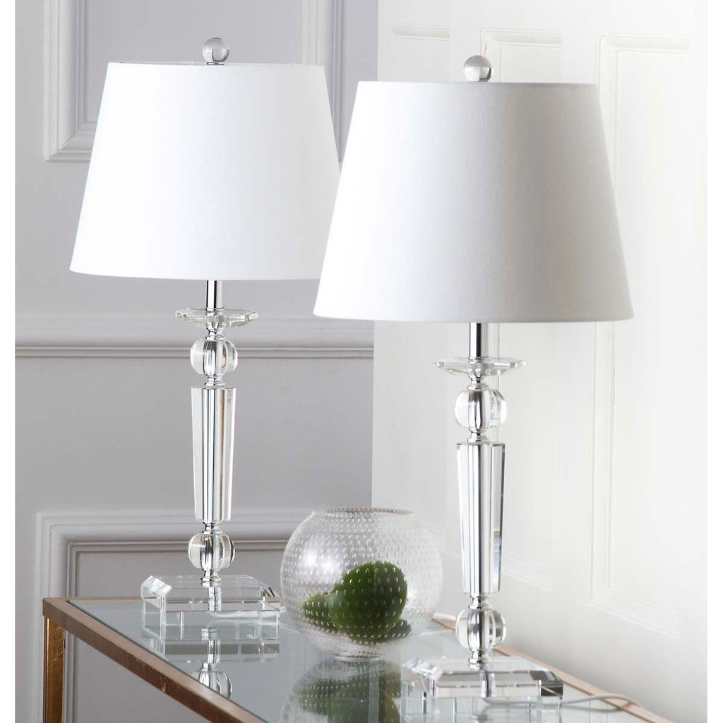 Safavieh Imogene 24 Inch H Crystal Table Lamp-Clear (Set of 2)