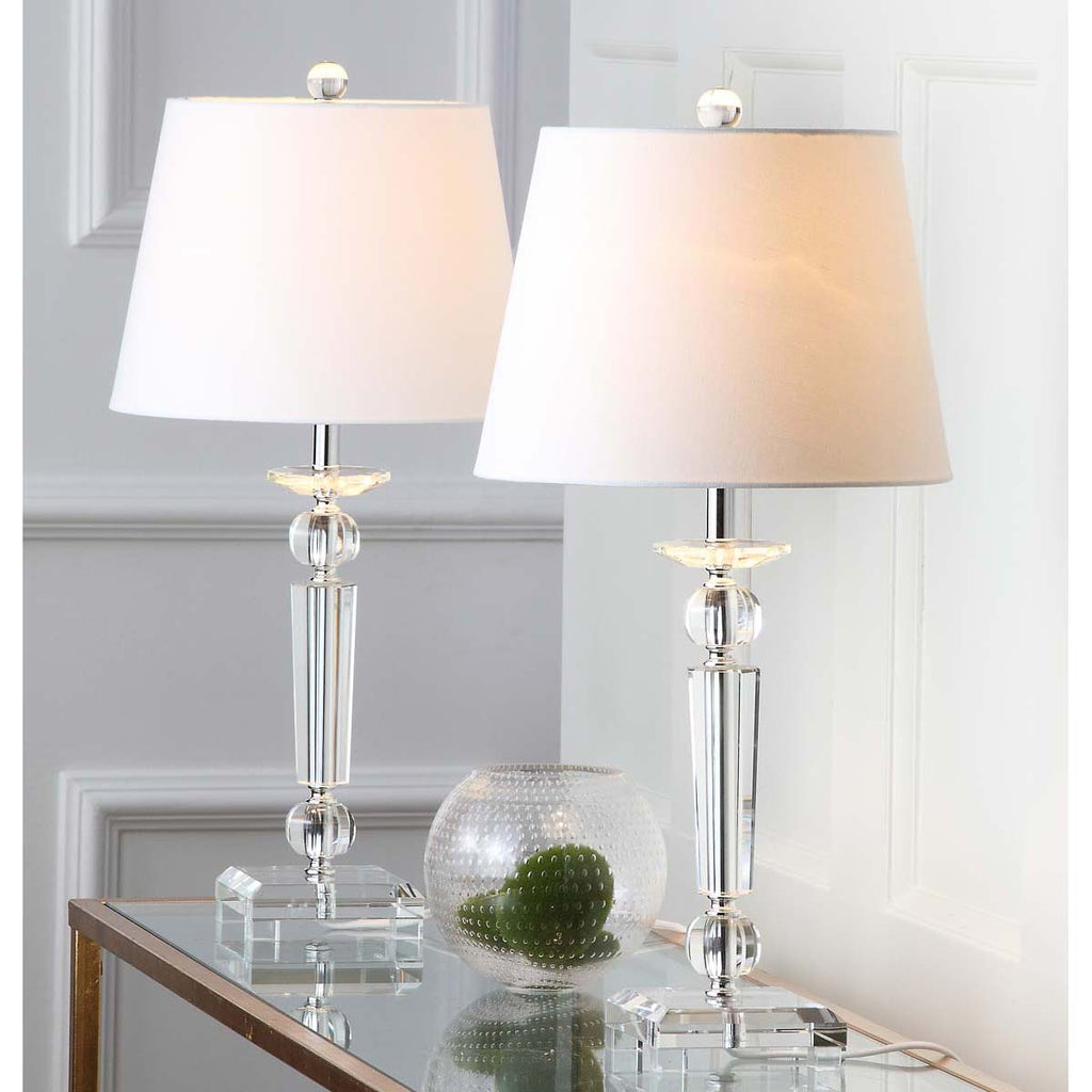 Safavieh Imogene 24 Inch H Crystal Table Lamp-Clear (Set of 2)