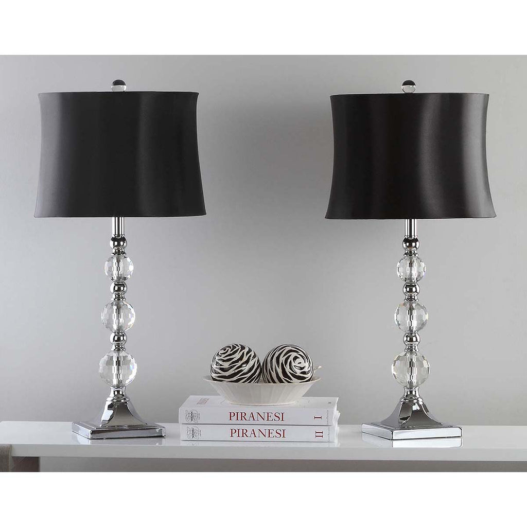 Safavieh Maeve 28 Inch H Crystal Ball Lamp-Clear (Set of 2)