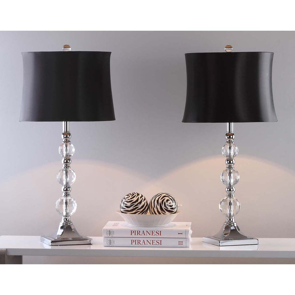 Safavieh Maeve 28 Inch H Crystal Ball Lamp-Clear (Set of 2)