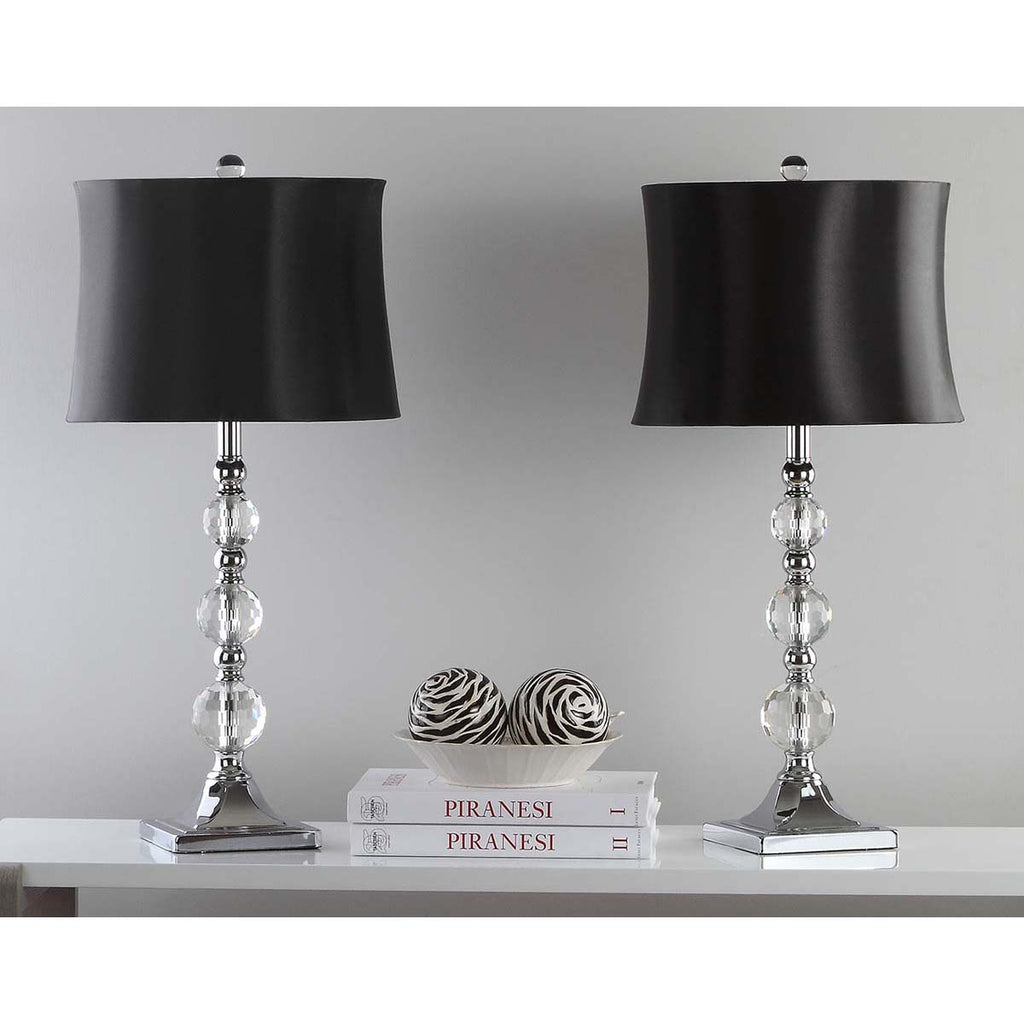 Safavieh Maeve 28 Inch H Crystal Ball Lamp-Clear (Set of 2)