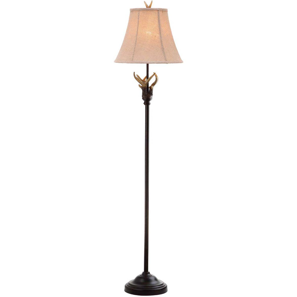 Safavieh Sundance 62 Inch H Faux Antler Floor Lamp-Brown