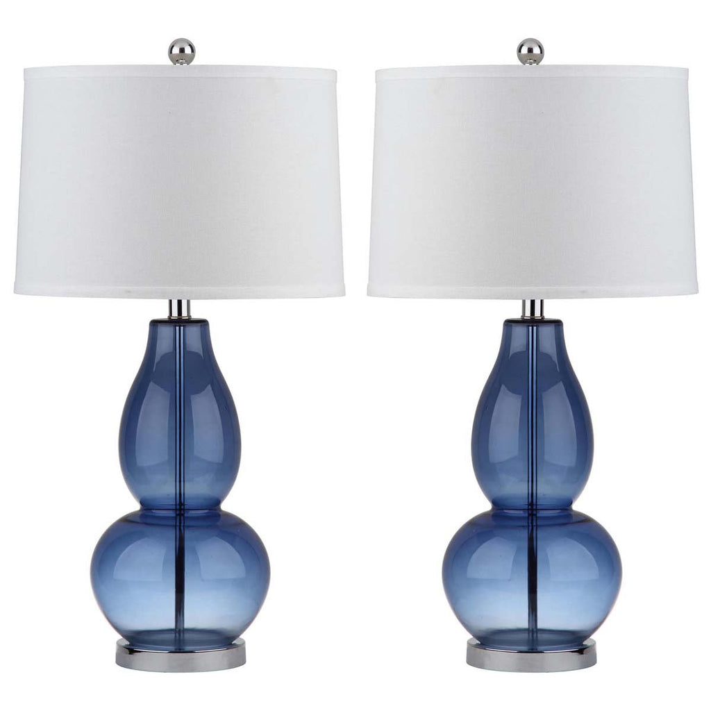 Mercurio 28.5 Inch H Double Gourd Lamp (Set of 2) | Safavieh - LIT4155 - Blue