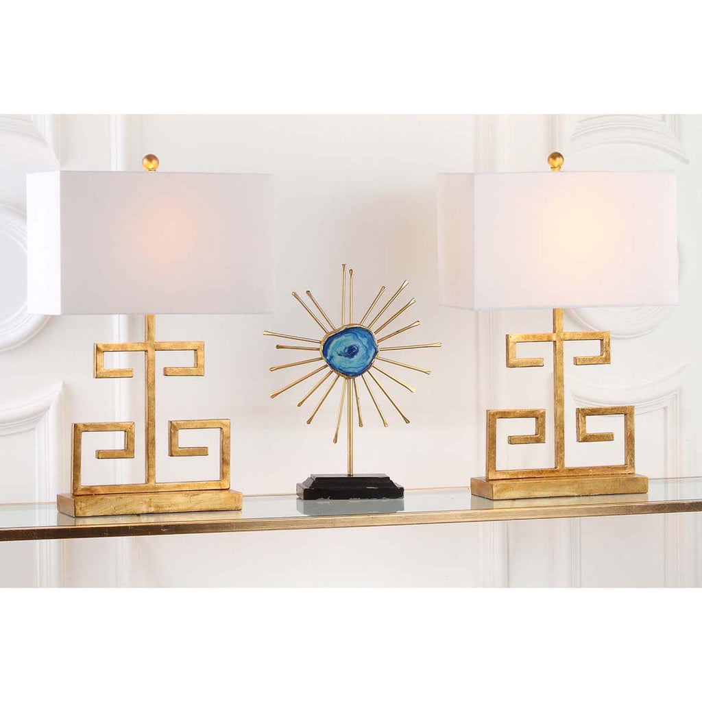 Greek Key 25 Inch H Table Lamp (Set of 2) | Safavieh - LIT4160 - Gold