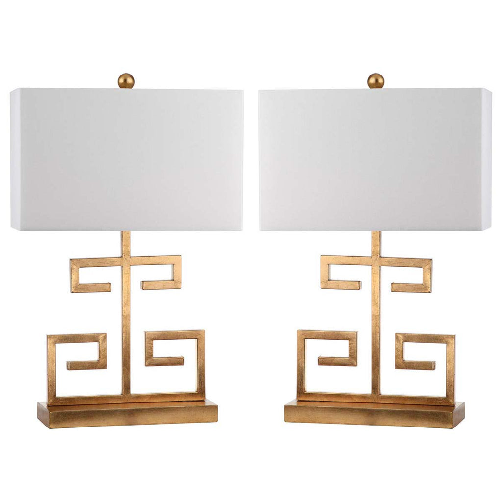 Greek Key 25 Inch H Table Lamp (Set of 2) | Safavieh - LIT4160 - Gold