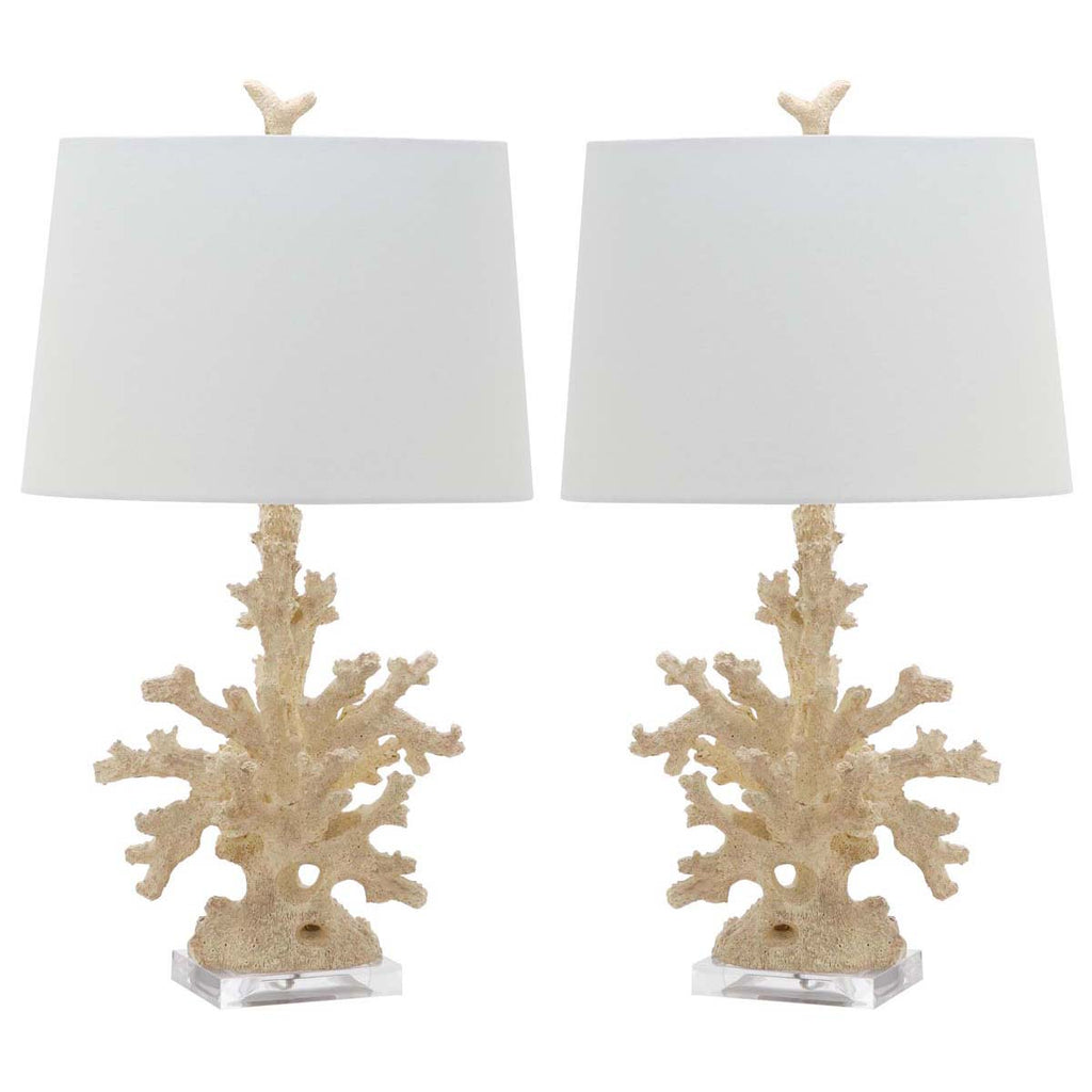 Safavieh Coral Branch 28.5 Inch H Table Lamp-Cream (Set of 2)