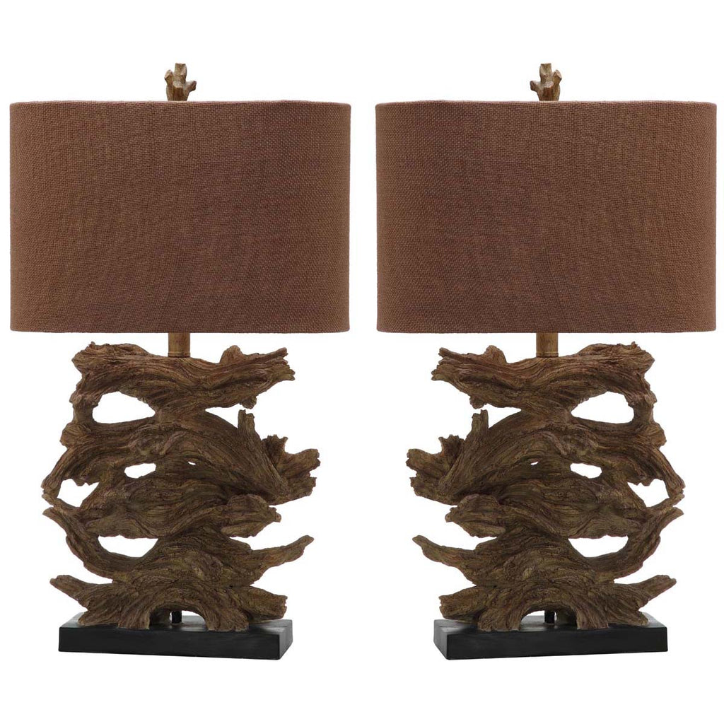 Safavieh Forester 26.75 Inch H Table Lamp-Brown (Set of 2)