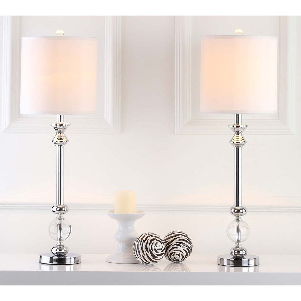 Safavieh Erica 31 Inch H Crystal Candlestick Lamp-Clear (Set of 2)