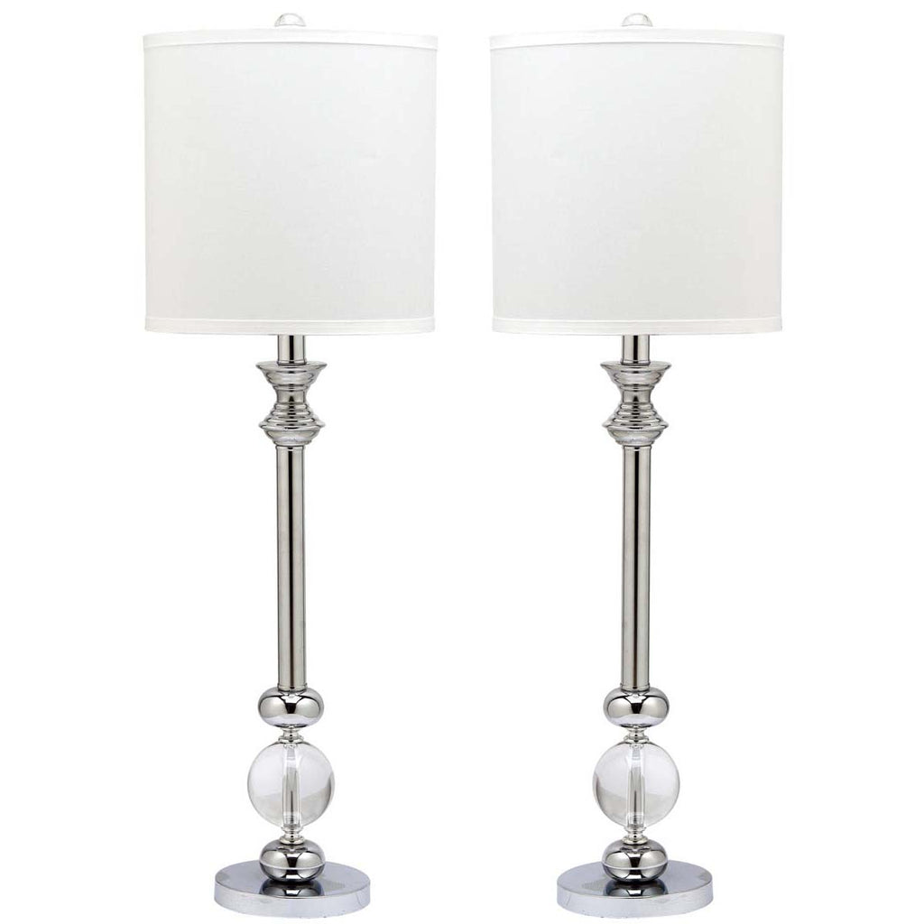 Safavieh Erica 31 Inch H Crystal Candlestick Lamp-Clear (Set of 2)