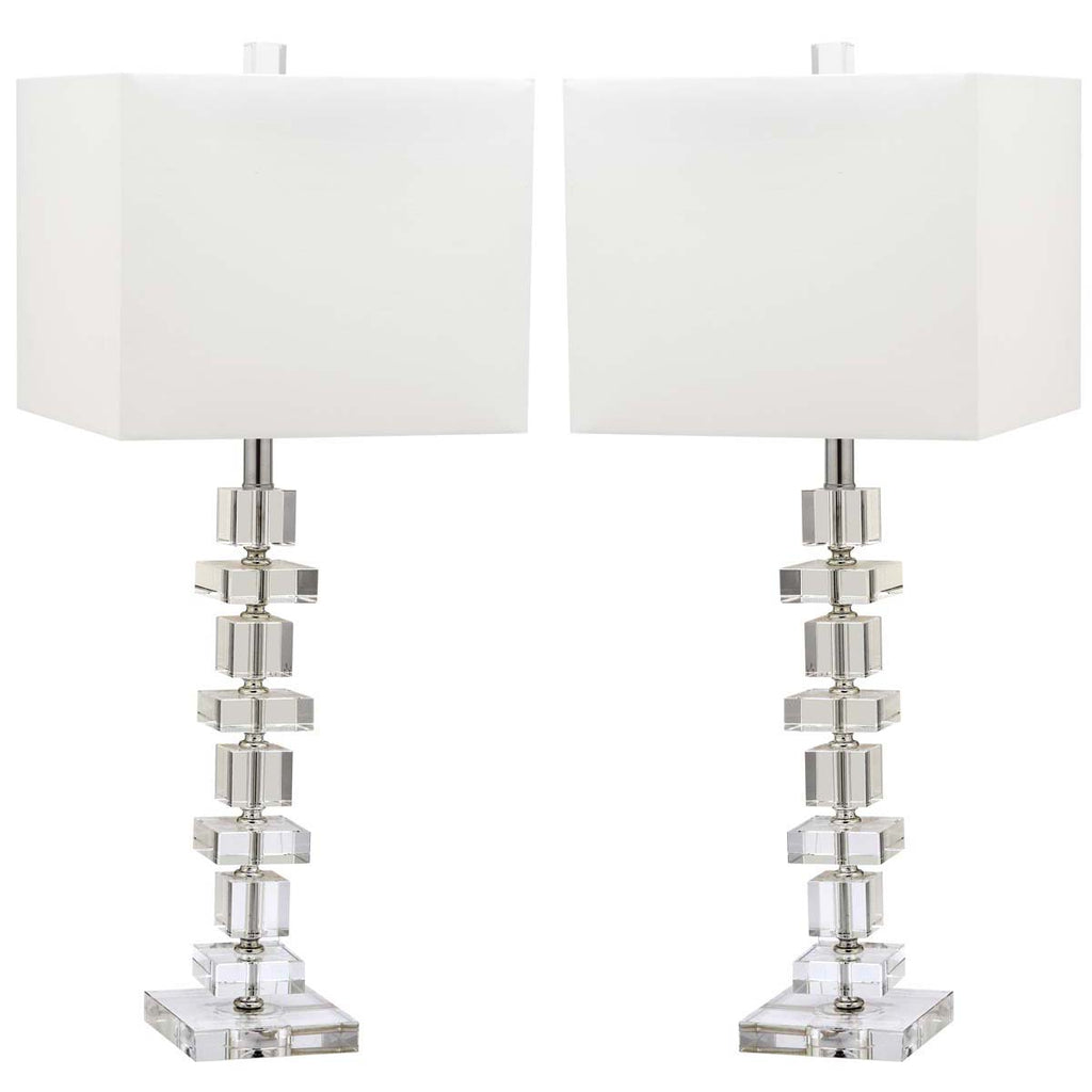 Safavieh Deco 28.5 Inch H Crystal Table Lamp-Clear (Set of 2)