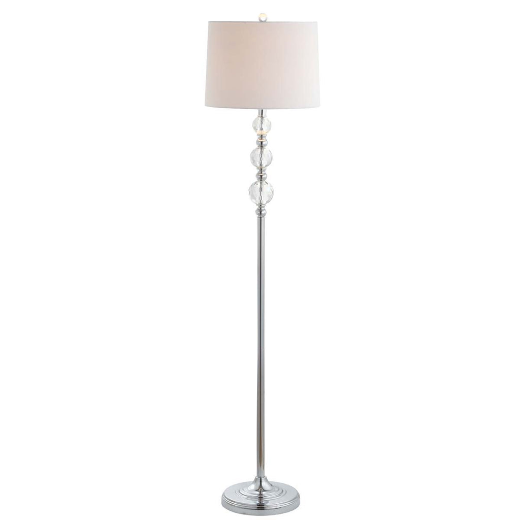 Safavieh Venezia 61 Inch H Floor Lamp-Clear/Chrome